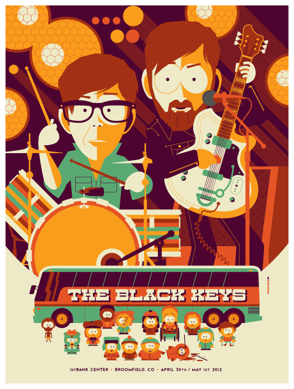 black keys: denver: gig poster