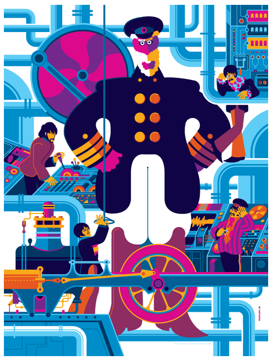 beatles: yellow submarine: sub interior variant by strongstuff