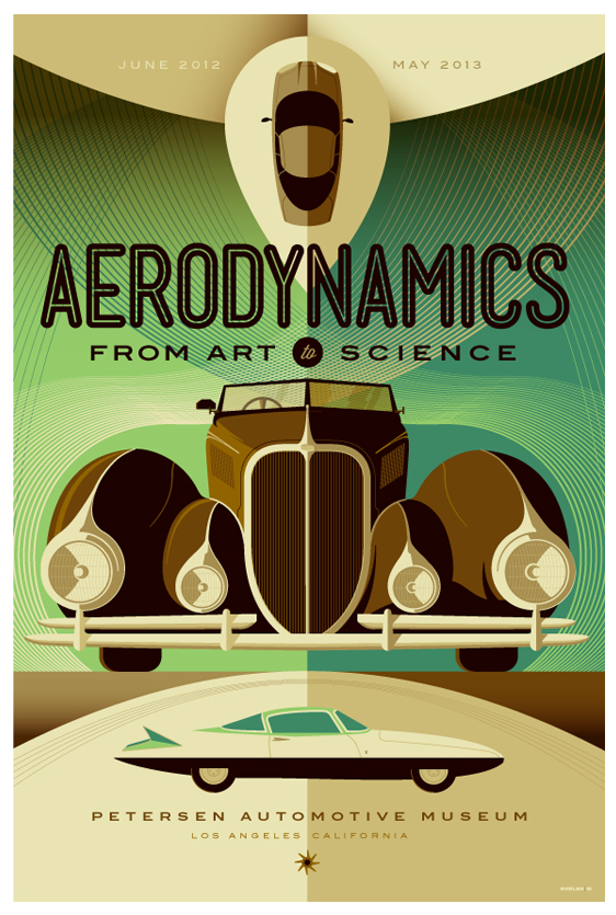 petersen automotive museum: aerodynamics poster by strongstuff