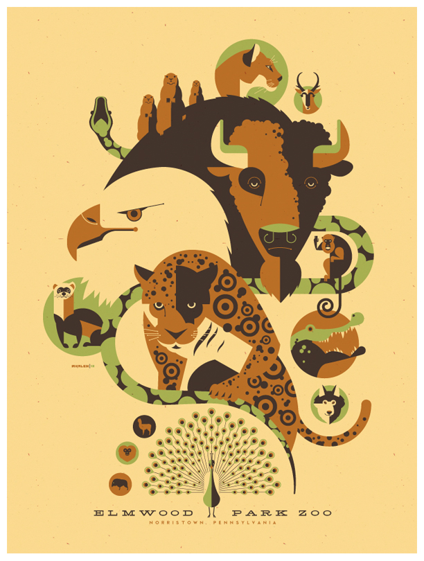 elmwood zoo poster by strongstuff