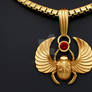 22k Golden Pendant Scarab