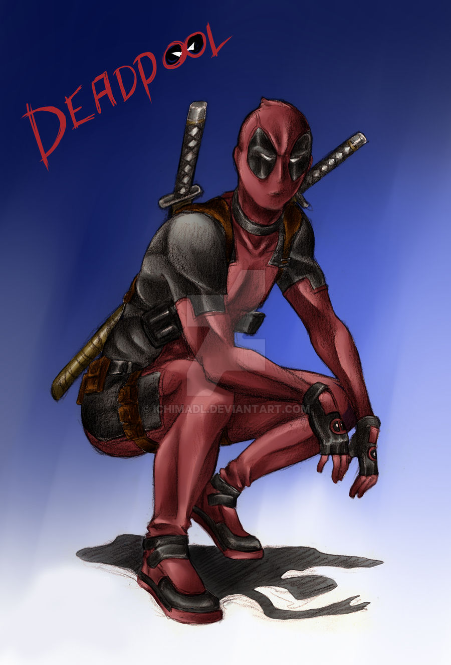 Deadpool Fanart: Anatomy Practice