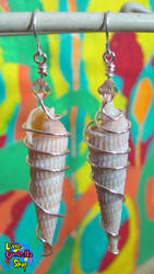 Earrings: Wire-Wrapped Shells