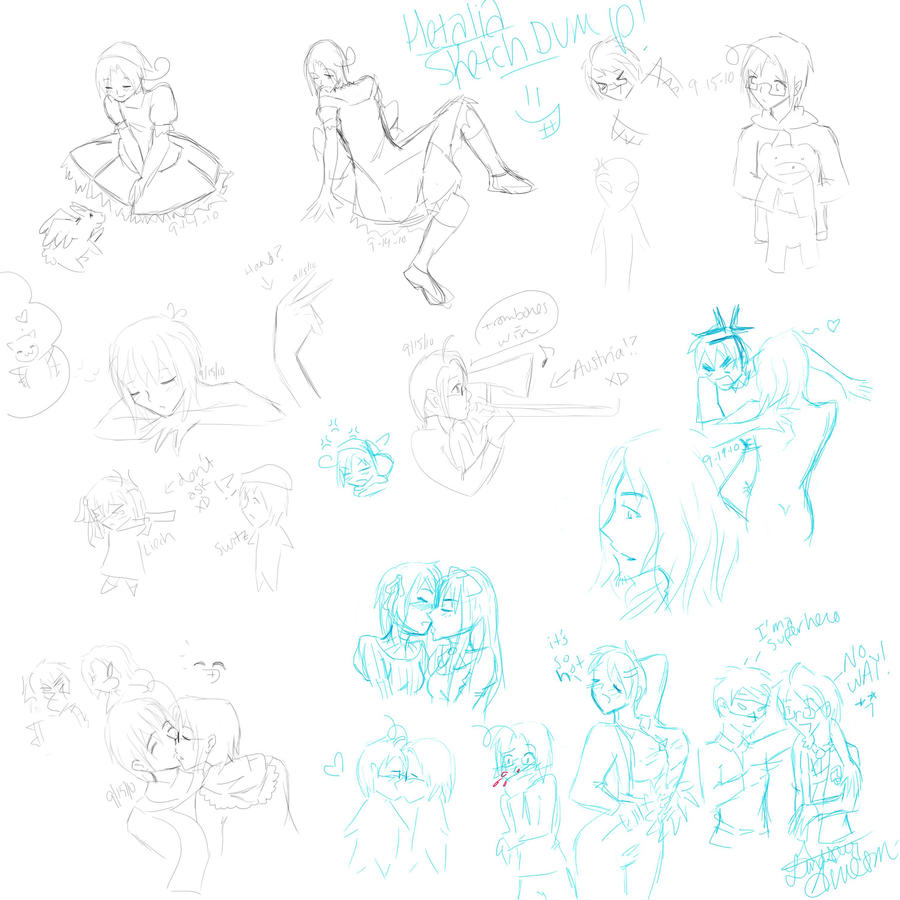 Hetalia Sketch Dump