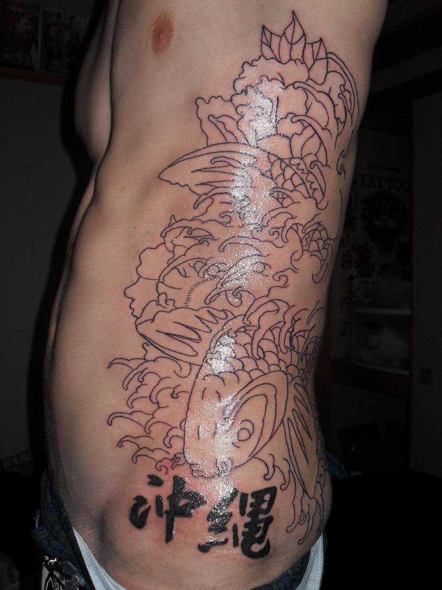 Ribcage Koi Outline