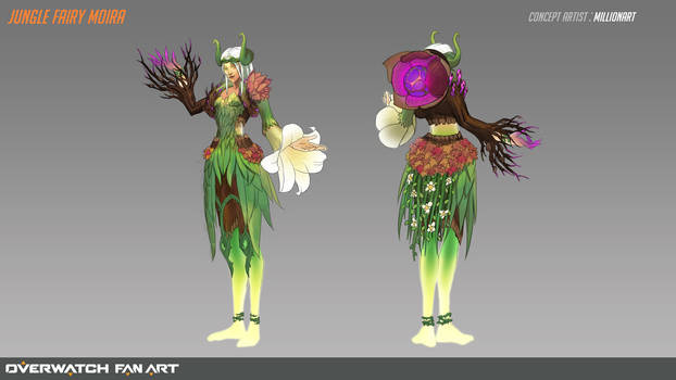 Jungle fairy Moira (Overwatch Fan Art)
