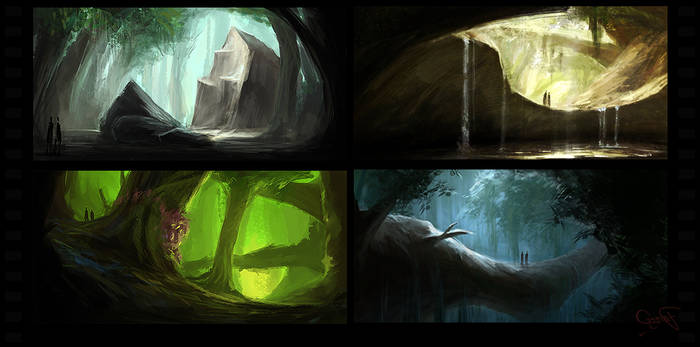 Forest speedpaintings