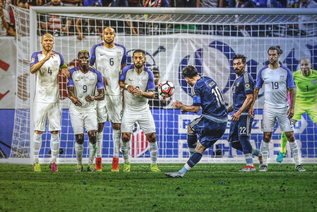 Messi Argentina 2016 Free kick HDR wallpaper by subhan22 on DeviantArt