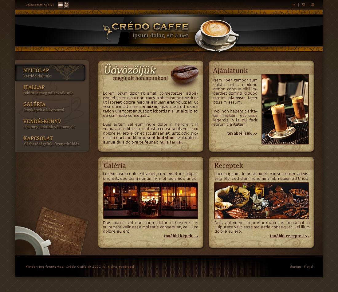 Credo Caffe layout plan