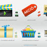 Fishing-tackle webshop icons