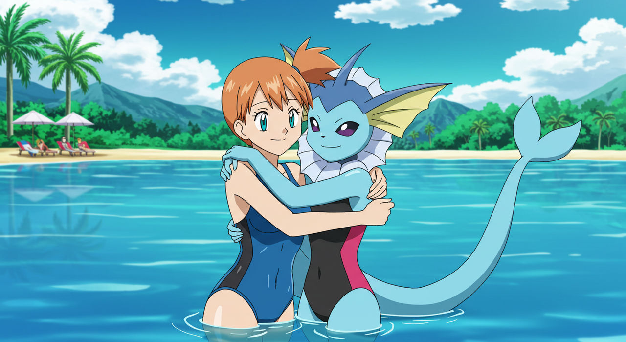 Misty And Vaporeon Hugging By Houseour On DeviantArt misty-and-vaporeon-hugging-by-houseour-on-deviantart