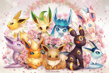 Eeveelutions 2015 by GreyRadian