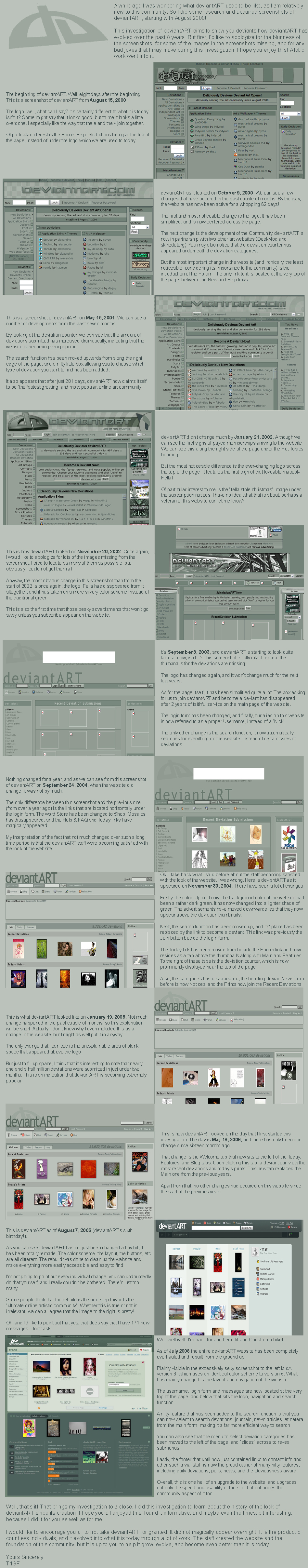 A History Of deviantART's Ap. by T1SF on DeviantArt