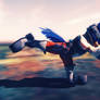 (Raycast Shader MMD) Falco practicing Yoga.
