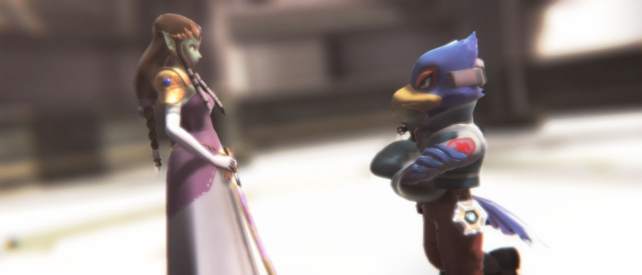 (MMD G-Shader) Puppet Zelda vs Falco Lombardi