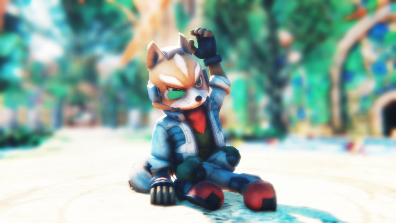 (Raycast Shader MMD) Fox is doing yoga.