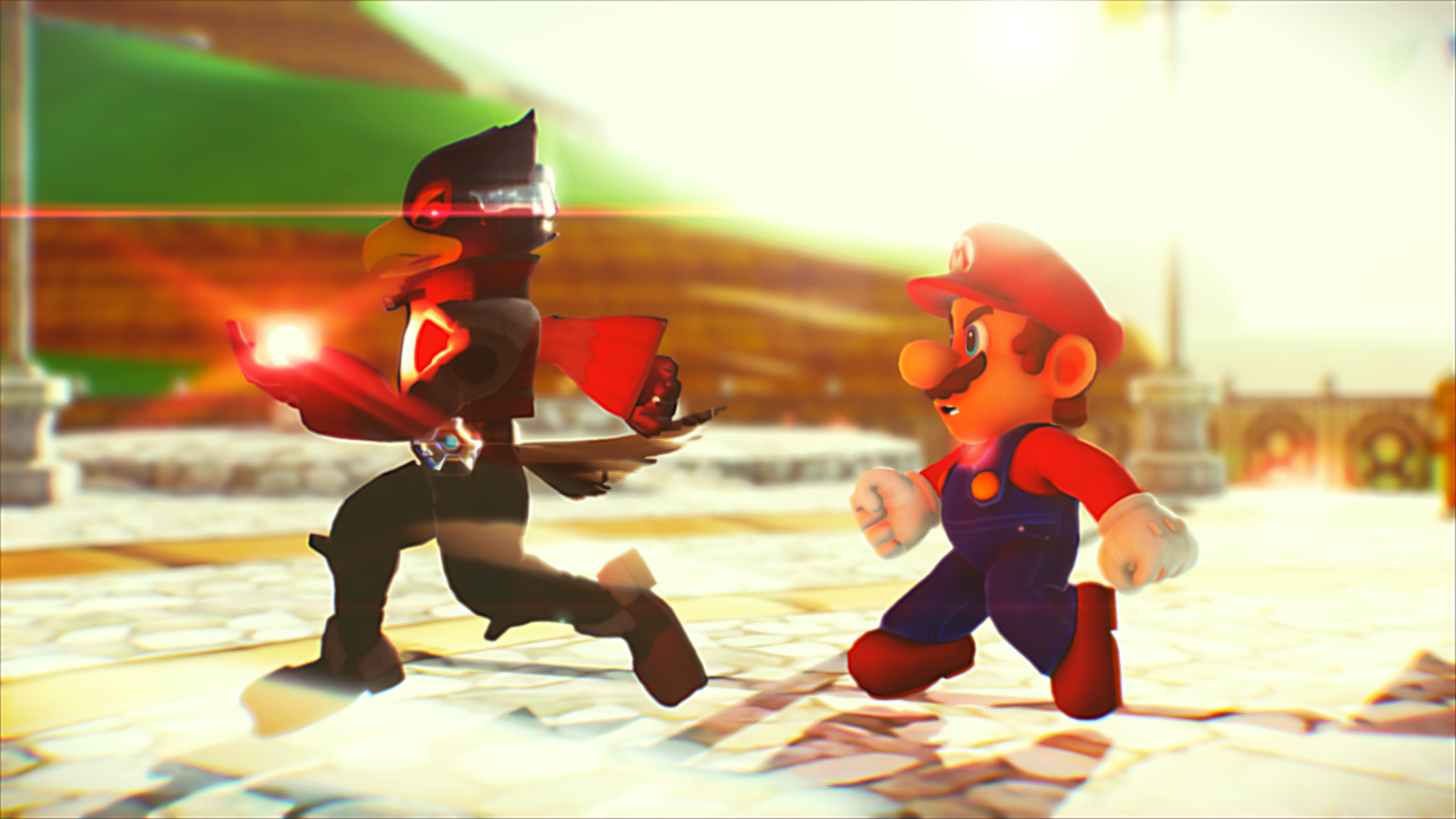 MMD - Falco Oscuro y Mario
