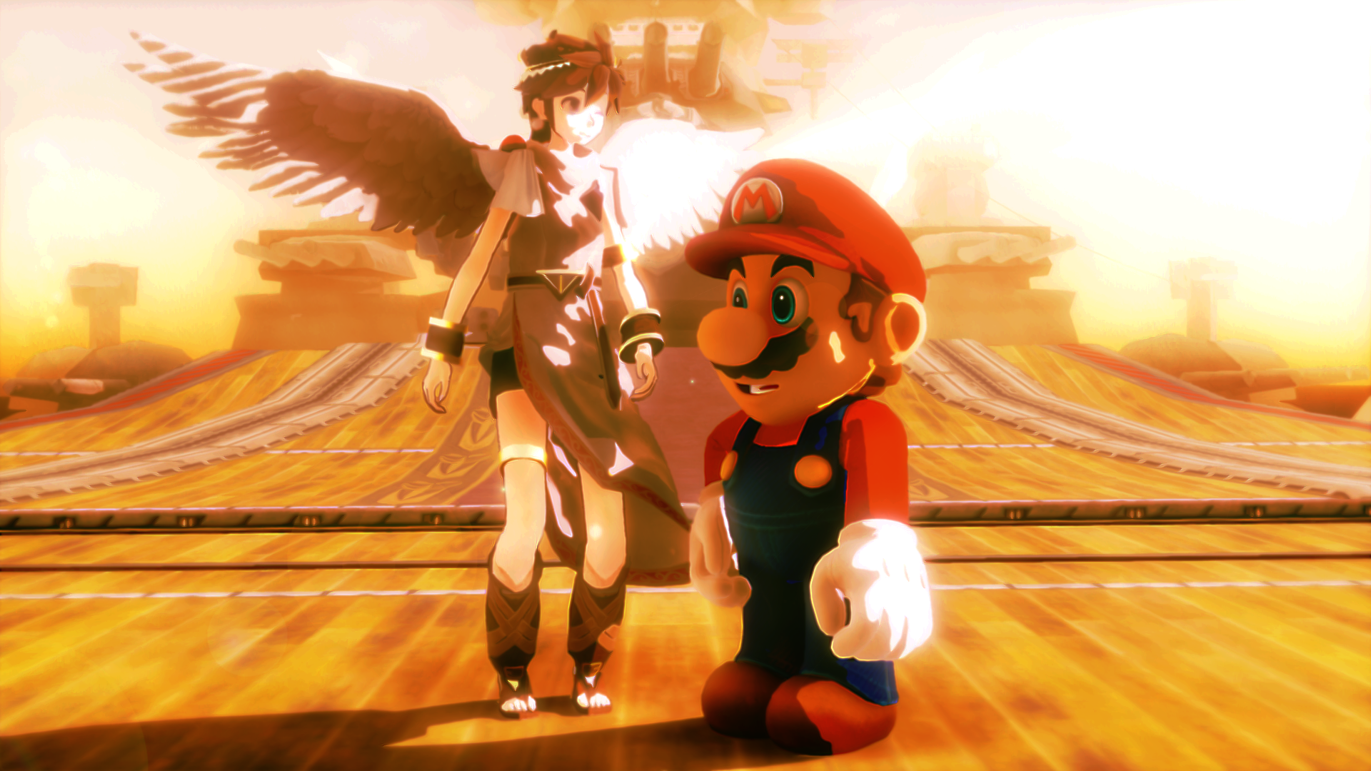 MMD - Pit and Mario