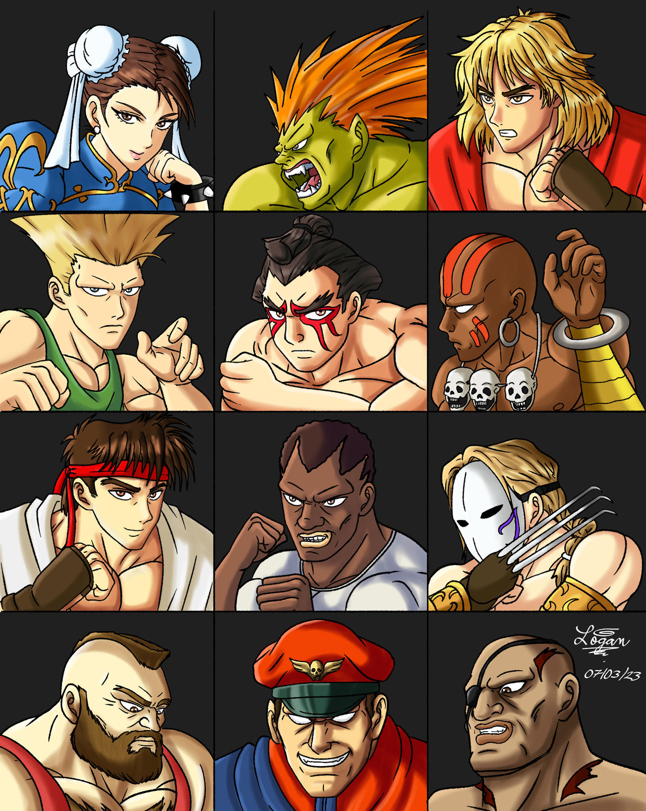 Street Fighter 2 Roster by GabeLogan3D on DeviantArt