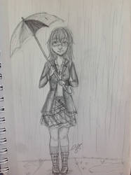 Rainy Day- Anime/Manga Sketch OC Yuuki