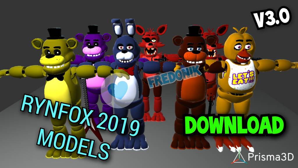 Plinks Rynfox P3D Rynfox 2019 fnaf models by Fredonik55 on DeviantArt