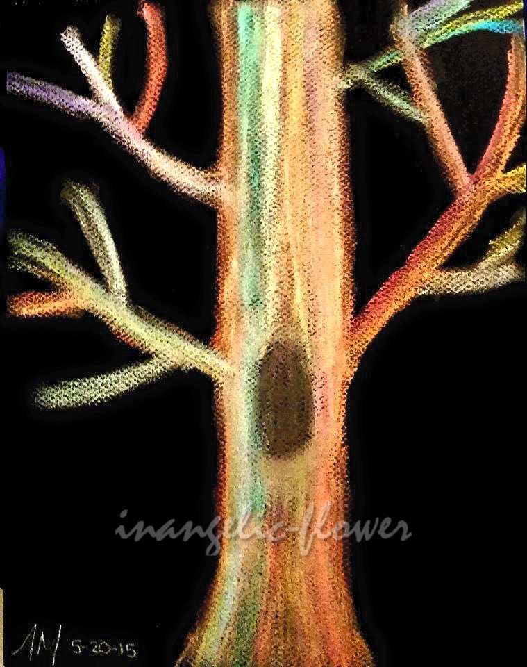 Chalk Pastel Tree