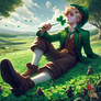 Giant Anime Leprechaun Sitting In Ireland 2024 #2