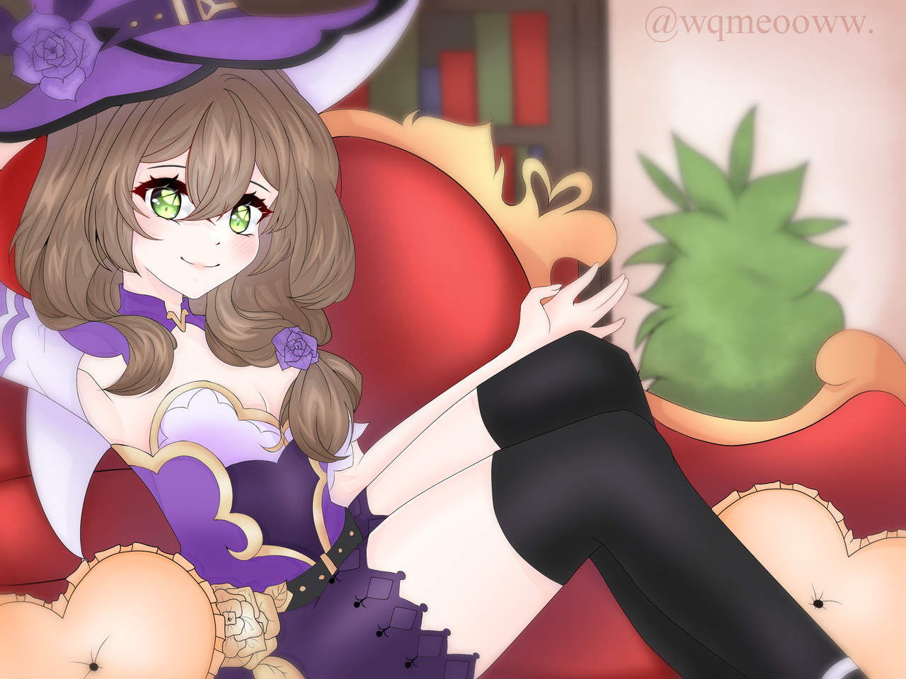 Lisa Genshin Impact. by wqmeooww on DeviantArt