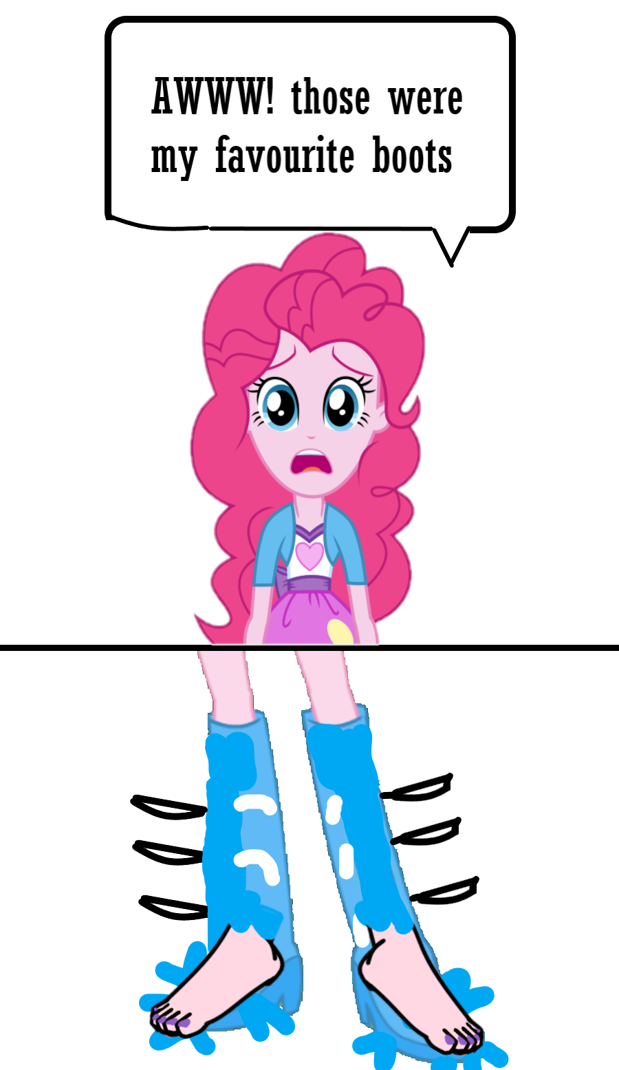 Foot Exploding Ruined Boots (Pinkie Pie's Foot Growth Part 3) by ConorLordOfCreation ...
