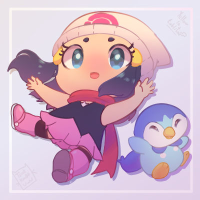 Maya-dawn-hikari pokemon DP remake chibi-by Goshii by Goshii00uwu on ...