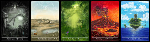 Magic Basic Lands RPG Themed