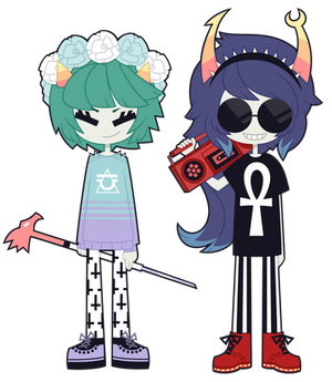 Pastel Goth / Soft Grunge Terezi and Vriska