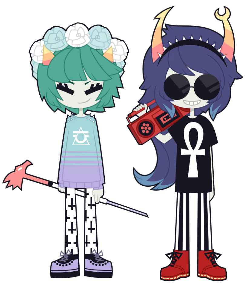 Pastel Goth / Soft Grunge Terezi and Vriska