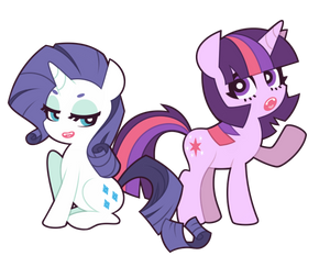 Rarity and Twilight Sparkle