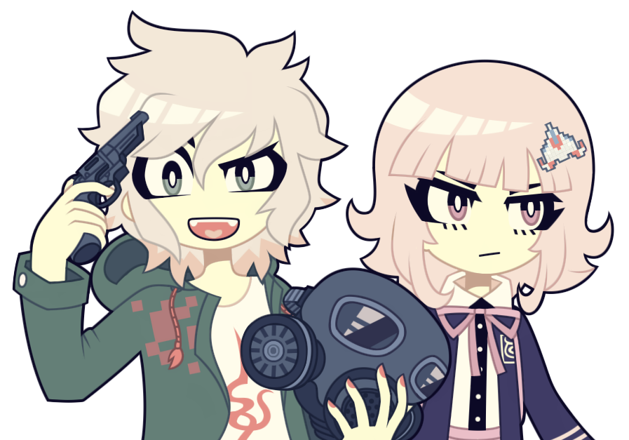 S Dangan Ronpa 2: Nagito Komaeda and Chiaki Nanami