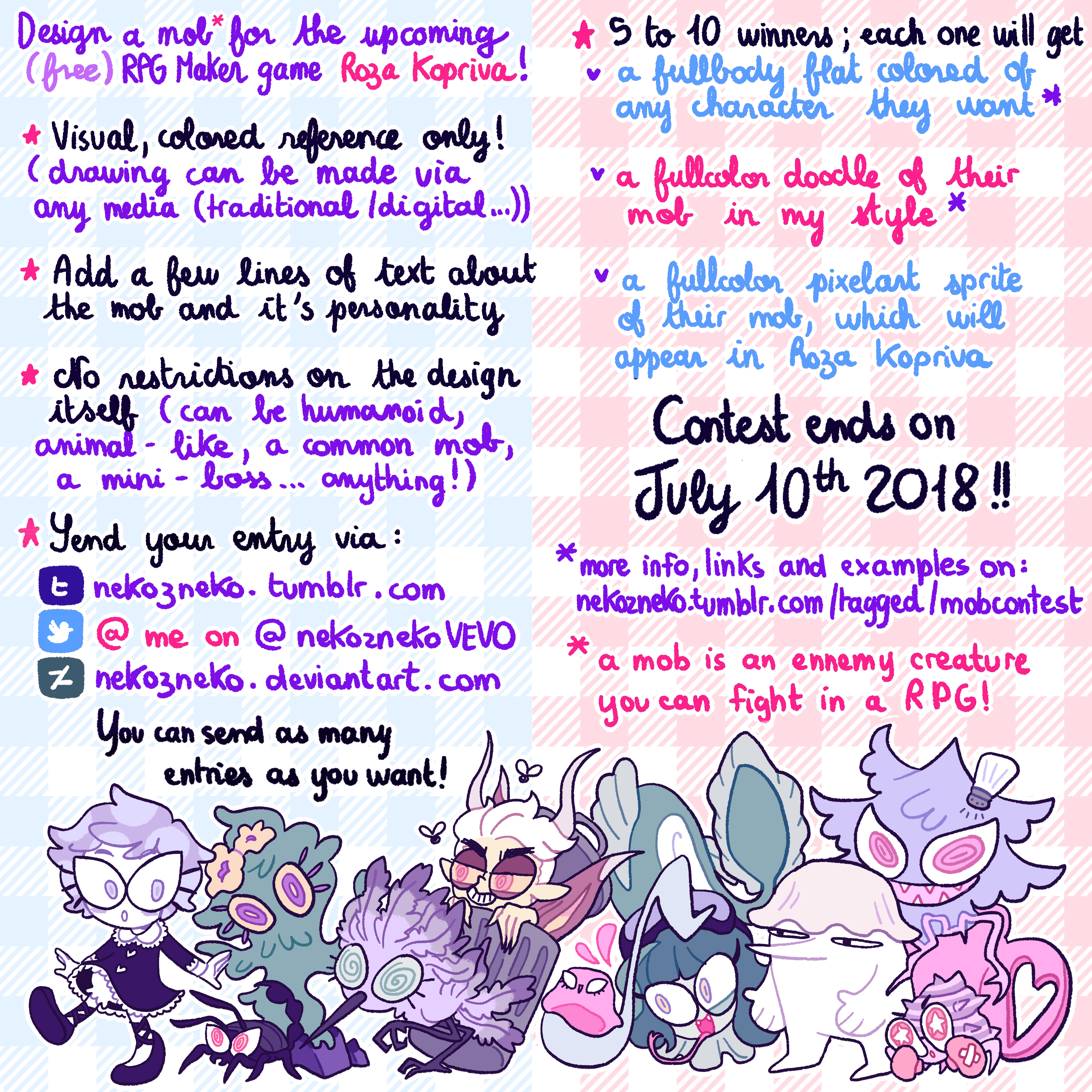 Design a mob for Roza Kopriva !! (ends July 10th) by nekozneko