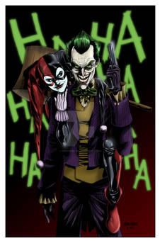 Joker and Harley colored