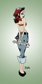 Greaser Girl pin up style