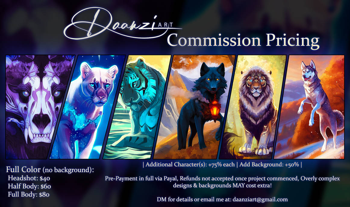 Commission Pricing and TOS by daanzi on DeviantArt