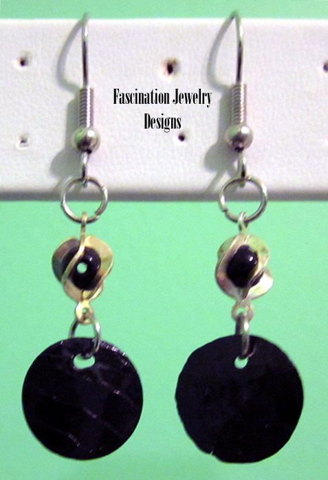 Black Mop Shell Earrings