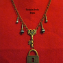 Brass Lock - Key Necklace