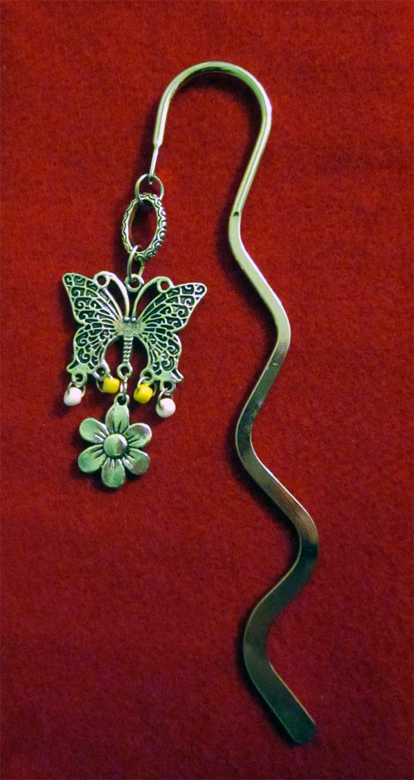 Silver Butterfly Bookmark