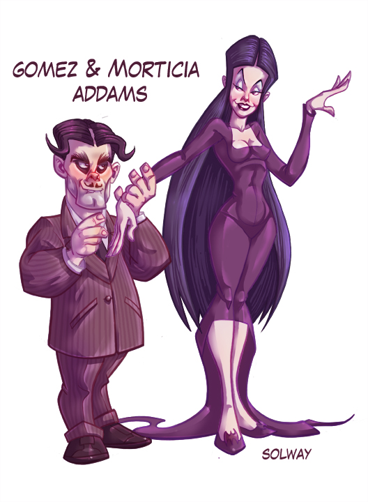 Gomez and Morticia Addams by Kravenous on DeviantArt