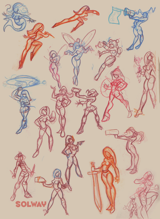 sketches girls