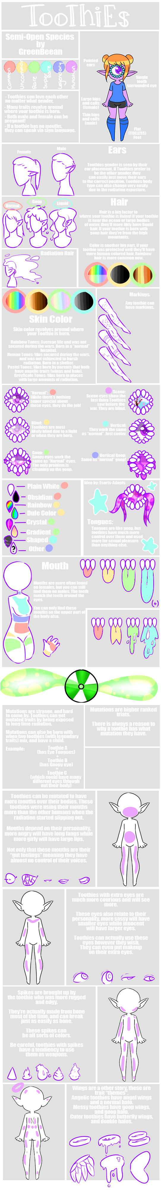 Toothie Species Sheet !