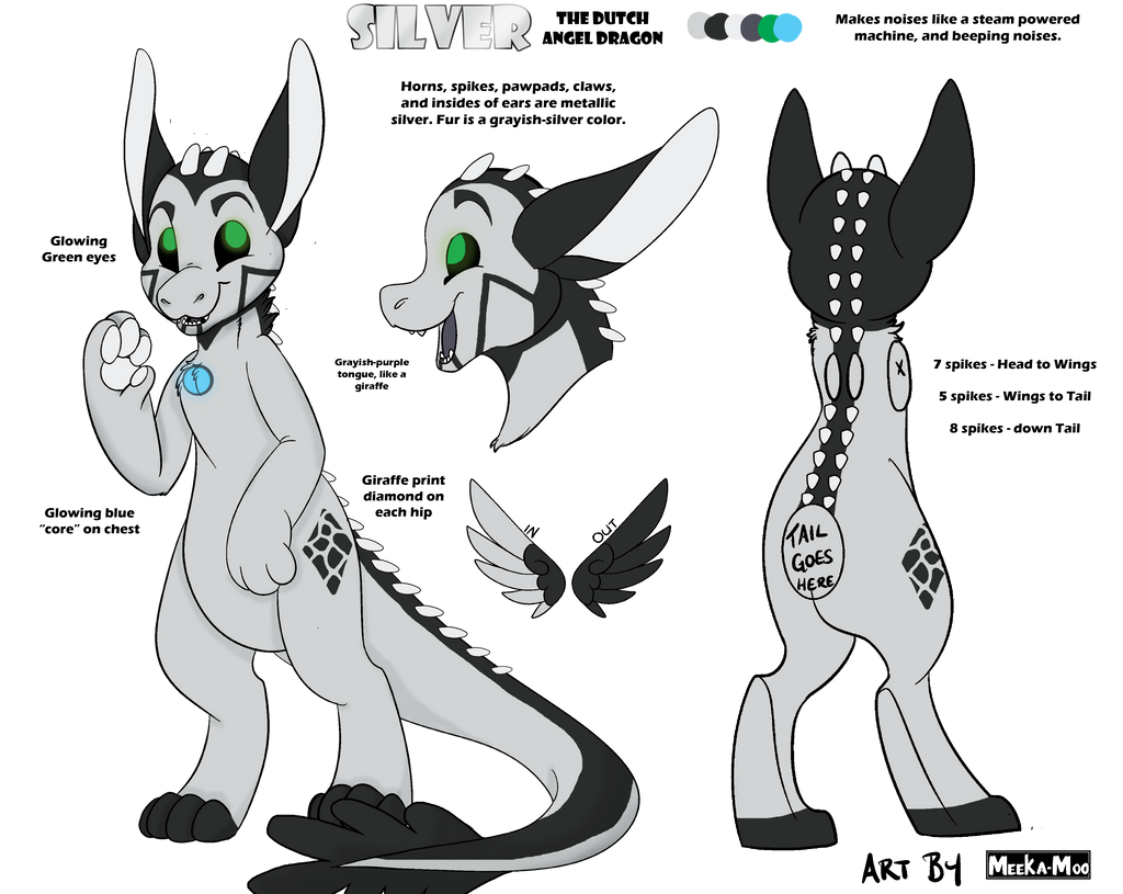 Silver Reference Sheet (Dutch Angel Dragon!) by SharpieSensei on