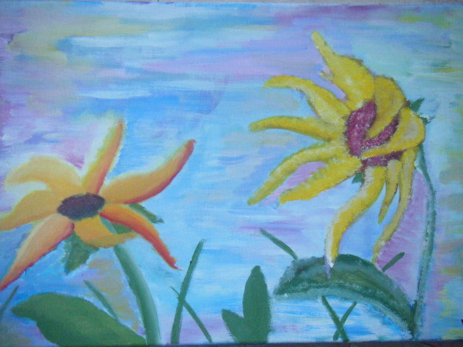 Sunflowers bloom