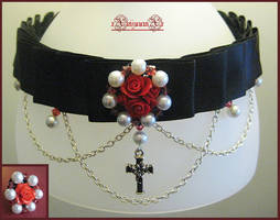 Gothic Rose Choker + Ring