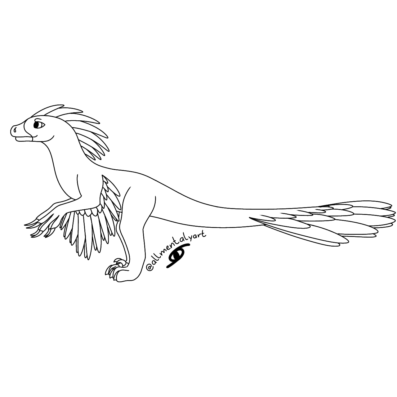 F2U Raptor base by Allmentalyart on DeviantArt