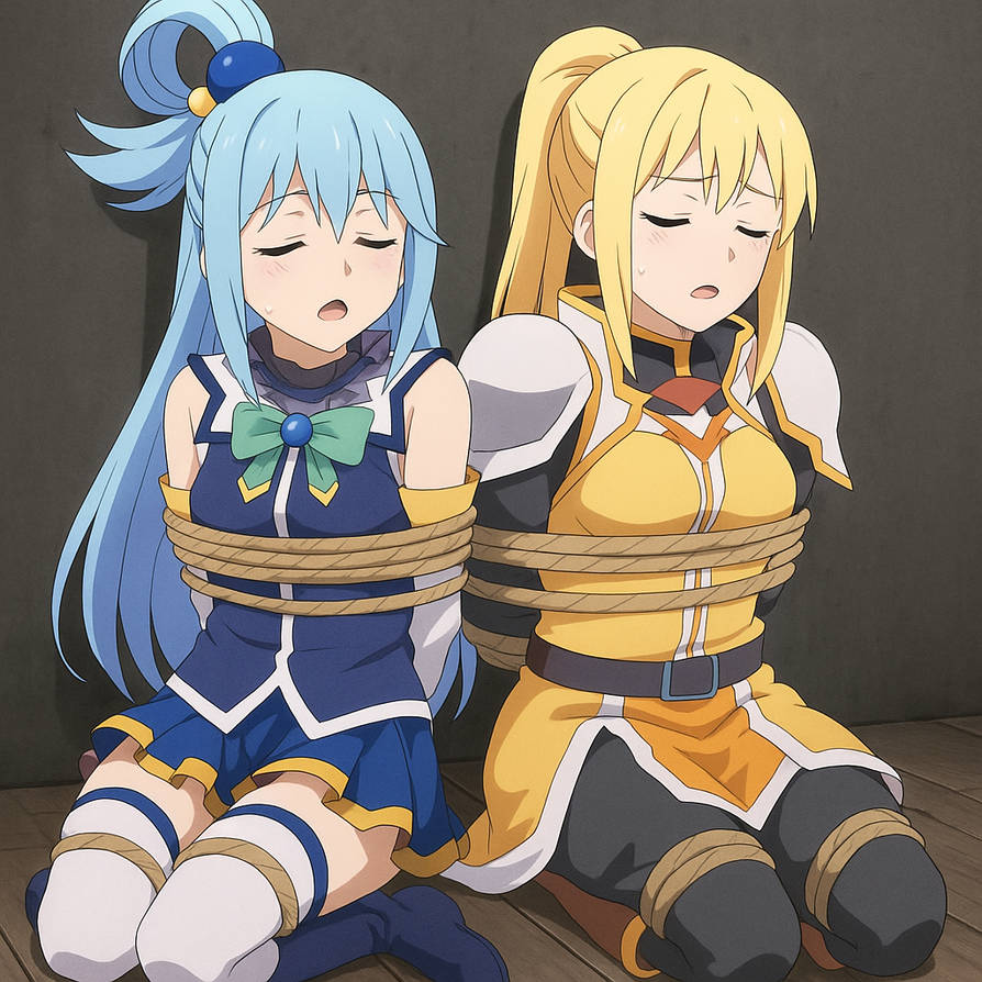 Aqua and Darkness tied unconscious by bootlegvirtuoso on DeviantArt Aqua and Darkness tied unconscious by bootlegvirtuoso on DeviantArt